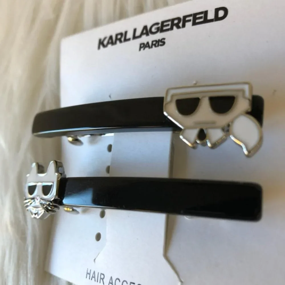 Karl Lagerfeld Charm Hair Barrette Set